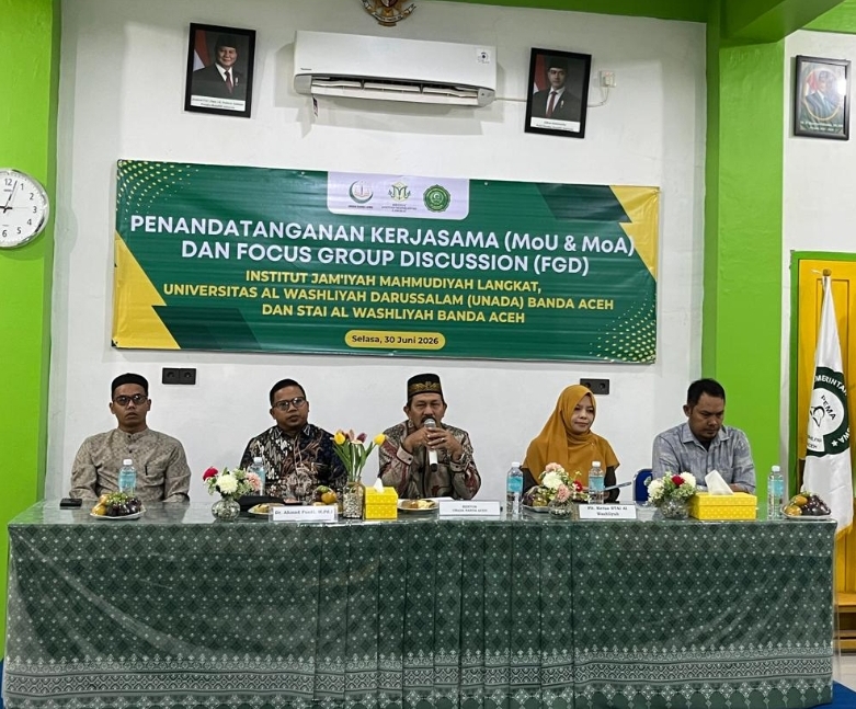 UNADA Banda Aceh dan Institut Jam'iyah Mahmudiyah Langkat Teken MoU, Perkuat Kolaborasi Pendidikan Tingg